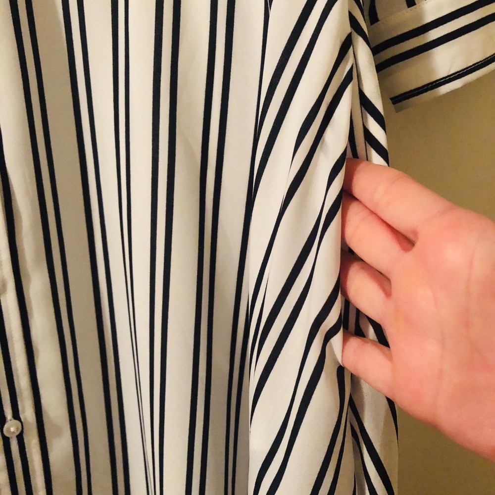 Banana Republic Striped Maxi Shirt Dress